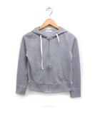 アースミュージック&エコロジー EARTH MUSIC & ECOLOGY スウェット ジップアップ パーカー リボン付き S グレー 灰 /FT29
