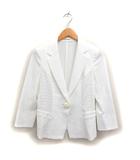 テーラードジャケット シングル 1ボタン コットン 綿 40 ホワイト 白 /FT16