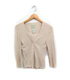 アンサンブル ニット ツインニット シルク 無地 M ベージュ /FT30