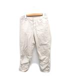 グラシア GLACIER クロップド パンツ コットン シンプル S アイボリー 白 /KT7