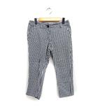 ナチュラルビューティーベーシック NATURAL BEAUTY BASIC ギンガムチェック クロップド パンツ コットン 綿 M ブラック 黒 /FT36