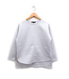 オーバーサイズ ダンボール カットソー 長袖 ボートネック 無地 38 ライトグレー /FT15
