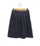 ケティ KETTY タック フレアスカート ミニ 無地 ウール 1 チャコール /FT15