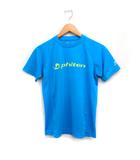  ファイテン Phiten プリント Tシャツ 半袖 丸首 バレーボール S ターコイズブルー 青 /FT19