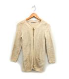 イエナ IENA ツイード ロング カーディガン ニット ラメ混 コットン混 長袖 ベージュ /NT5