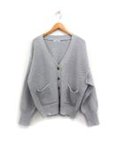 フリークスストア FREAKS STORE ニット カーディガン Vネック ローゲージ 無地 F グレー 灰 /FT37