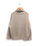 フリークスストア FREAKS STORE オーバーサイズ ニット セーター ハイネック 長袖 無地 ローゲージ F ベージュ /FT43