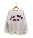 フリークスストア FREAKS STORE フロントロゴ ニット セーター 長袖 丸首 ゆったり F ホワイト 白 /FT46