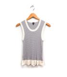 シーケーカルバンクライン ck Calvin Klein 国内正規品 ニット リブ タンクトップ ボーダー 4 グレー 灰 /FT29