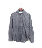 グリーンレーベルリラクシング ユナイテッドアローズ green label relaxing ボタンダウン ギンガムチェック シャツ 長袖 コットン 綿 M ブラック 黒 /FT31