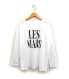 ラウンジドレス ガリャルダガランテ Loungedress GALLARDAGALANTE ロゴ プリント Tシャツ  長袖 丸首 ロンT F ホワイト 白 /FT9