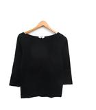 イエナ IENA カットソー Tシャツ 七分袖 ボートネック コットン シンプル 1 ブラック 黒 /KT20