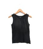 インディヴィ INDIVI タンクトップ レース コットン 38 ブラック 黒 /KT29