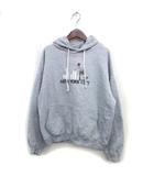 サード SAAD フーディ パーカー スウェット リブ 刺繍 ワイド L グレー /NT12