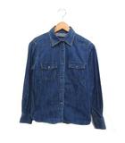 スローブ イエナ SLOBE IENA デニム シャツ ウエスタン シャツ 長袖 コットン 綿 ネイビー 紺 /FT27