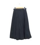 ミラオーウェン Mila Owen タック フレア スカート ロング丈 柄 1 グレー 灰 /FT41