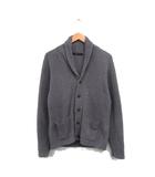 ショールカラー カーディガン 長袖 シンプル M グレー 灰 /KT11