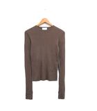 ユナイテッドアローズ UNITED ARROWS リブ ニット セーター 長袖 ウール シンプル ブラウン 茶 /KT23