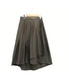 ドレステリア DRESSTERIOR フレア スカート ロング コットン シンプル 38 カーキ /KT12