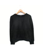 シャギーニット 長袖 コットン シンプル S ブラック 黒 /KT18