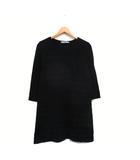 セオリーリュクス theory luxe ワンピース 膝丈 長袖 ラメ 40 ブラック 黒 /KT36