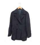 ケーティー キヨコ タカセ  K.T KIYOKO TAKASE Pコート ピーコート ミドル 起毛 ウール ダブル スリット M チャコールグレー /NT1