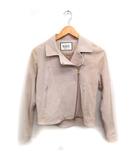 ロペ ROPE ライダース ジャケット レザー やぎ革 無地 38 ベージュ /FT34