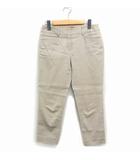 アイシービー iCB サブリナ クロップド パンツ 無地 コットン 綿 7 ベージュ /FT13