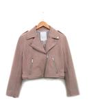 マーキュリーデュオ MERCURYDUO フェイクスエード コンパクトライダースジャケット シンプル F ピンクベージュ /KT23