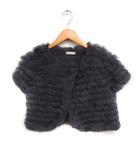 ボールジー BALLSEY トゥモローランド ラビットファー ボレロ 半袖 無地 38 グレー 灰 /FT47