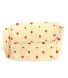  マリアラローザ Maria La Rosa クラッチバッグ セカンドバッグ マグネットボタン ドット ベージュ レッド 薄茶 赤 /TT