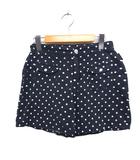 アニエスベーアンファン Agnes b. ENFANT 子供服 ドット柄 ショート パンツ コットン 綿 12 ブラック 黒 /FT10
