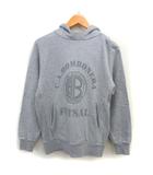 ミズノ MIZUNO bombonera 裏起毛 パーカー フーディ ラグランスリーブ ロゴプリント リブ コットン 綿 M グレー /NT7