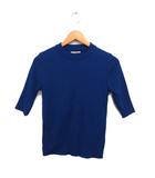 スタイルミキサー STYLEMIXER 5分袖 ニット セーター 丸首 無地 F ブルー 青 /FT30