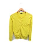 マカフィー MACPHEE トゥモローランド カーディガン 長袖 リネン シンプル 1 イエロー 黄 /KT1