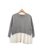 イェッカヴェッカ YECCA VECCA チュニック 重ね着風 ニット プリーツ シンプル F グレー 灰 /KT9