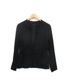 ノーカラージャケット コットン シンプル 38 ブラック 黒 /KT3