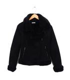 リップサービス LIP SERVICE フェイクムートン ライダースジャケット ジップアップ M 黒 ブラック /NT6