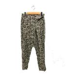 アーキ archi テーパード パンツ ベルト 透け感 レザー プリント S グレージュ /NT13