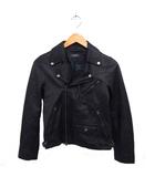 スピック&スパン Spick&Span ライダースジャケット レザー 羊革 ジップアップ 総裏地 36 黒 ブラック /NT26