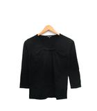 インディヴィ INDIVI ニット セーター 七分袖 ウール混 シンプル 38 ブラック 黒 /KT33