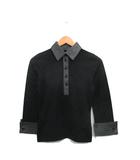 バリー BALLY ポロシャツ 長袖 ウール シルク 36 ブラック 黒 /KT21