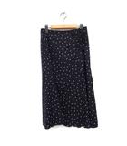 イエナ IENA ドット フレア スカート ロング丈 リボン 38 ブラック 黒 /FT42