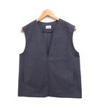 グリーンレーベルリラクシング ユナイテッドアローズ green label relaxing プルオーバー ベスト 無地 ウール混 グレー 灰 /FT46