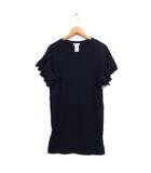 ダブルスタンダードクロージング ダブスタ DOUBLE STANDARD CLOTHING スウェット ワンピース ひざ丈 ティアード袖 無地 コットン 綿 F ネイビー 紺 /FT21