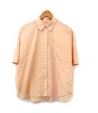 B&Y ユナイテッドアローズ BEAUTY&YOUTH ビューティー&ユース オーバーサイズ シャツ ブラウス 半袖 シンプル オレンジ 橙色 /KT24