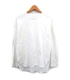Tシャツ カットソー 長袖 コットン シンプル F ホワイト 白 /KT26