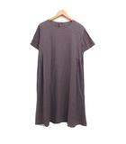 アイテムズ アーバンリサーチ ITEMS URBANRESEARCH サイドタック ワンピース 半袖 ロング 無地 綿麻 F モカ /FT6