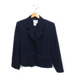タルボット TALBOTS PETITES テーラード ジャケット シングル 無地 ウール 8 ネイビー 紺 /FT1