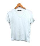 マックスマーラ MAX MARA Tシャツ カットソー 半袖 Vネック コットン シンプル M ミントグリーン /KT29